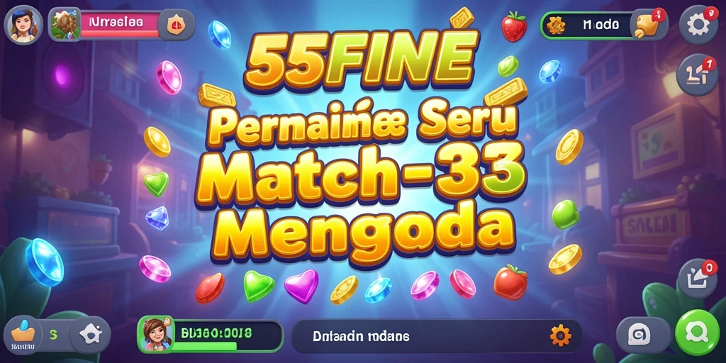 Tampilan gameplay 55FIVE yang penuh warna dan mendebarkan.