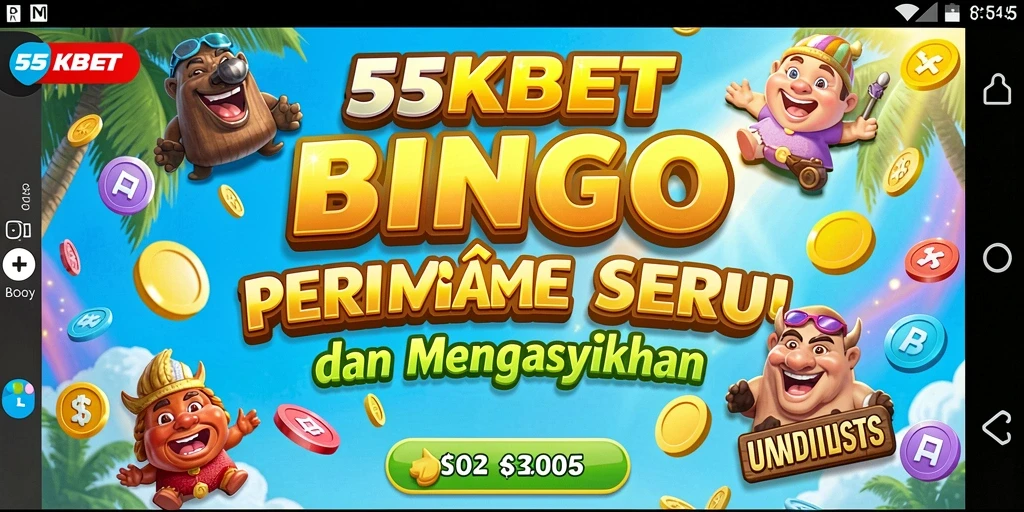 Tampilan gameplay seru dalam permainan Bingo 55KBET.