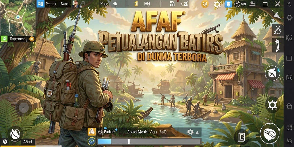 Tangkapan layar gameplay AFAF yang menampilkan aksi petualangan di dunia terbuka.
