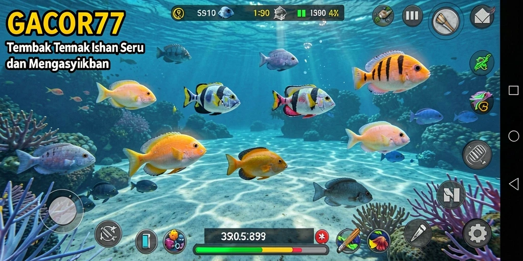 Tampilan gameplay seru Tembak Ikan di GACOR77.