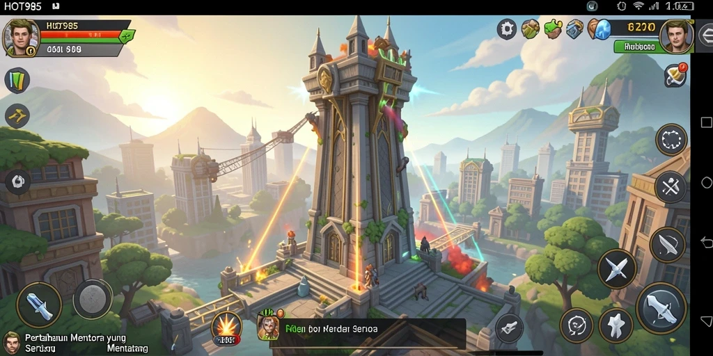Tampilan gameplay seru dari <strong>HOT985</strong> yang penuh strategi Tower Defense.