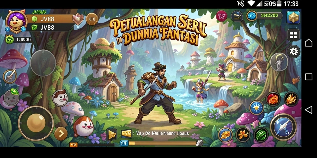 Tampilan gameplay JV88 dengan aksi petualangan yang dinamis dan menegangkan.