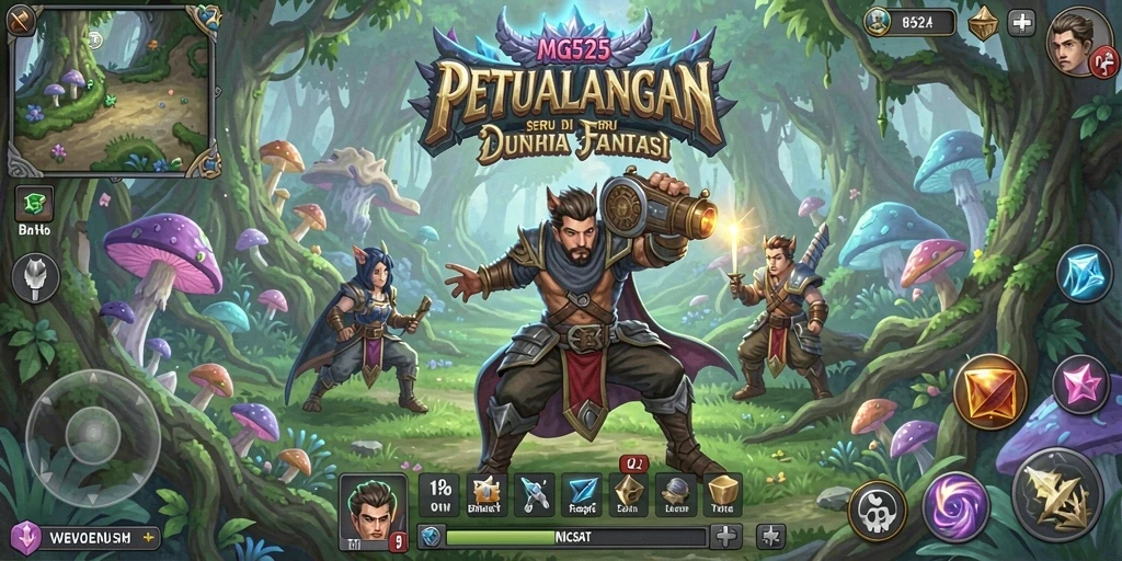 Tampilan gameplay MG525 yang penuh aksi dan petualangan menarik.