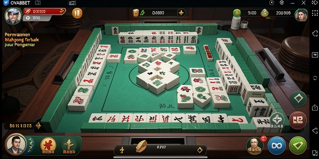 Tampilan gameplay menarik di OVABET dengan elemen Mahjong yang dinamis.