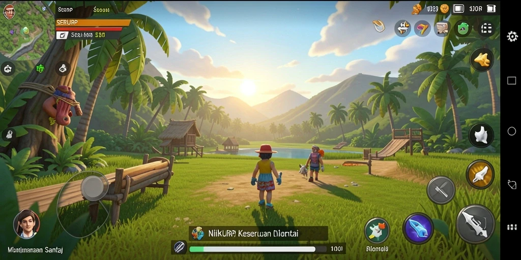 Tangkapan layar gameplay SERURP yang menarik dan penuh warna.