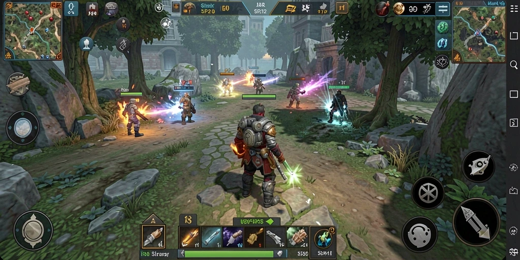 Tampilan gameplay SP212 yang menampilkan aksi strategi yang intens dan mendebarkan.