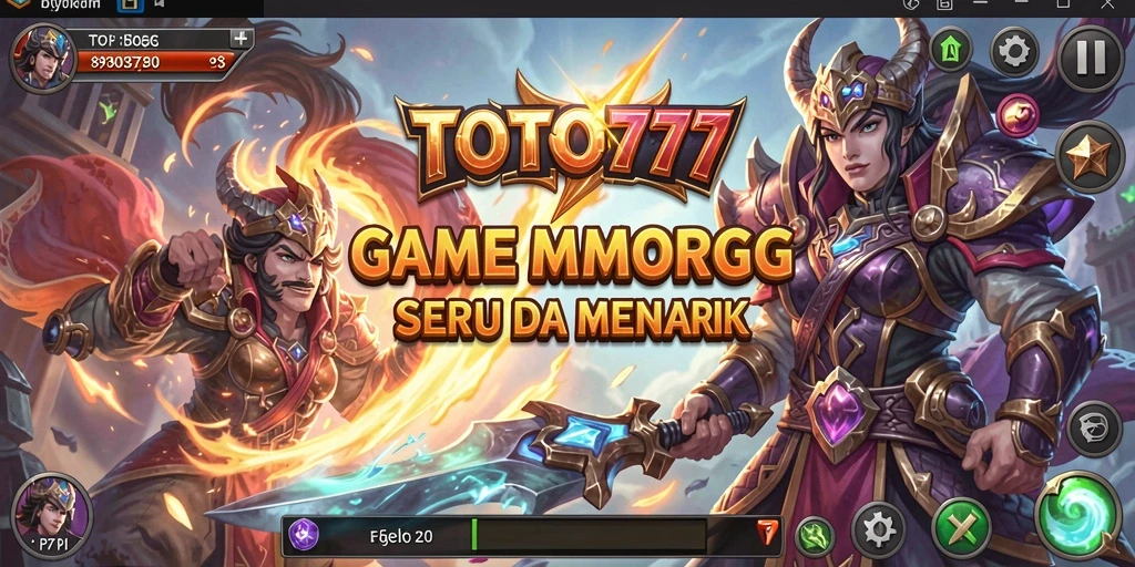 Screenshot gameplay TOTO777 menampilkan pertarungan seru dalam dunia MMORPG.