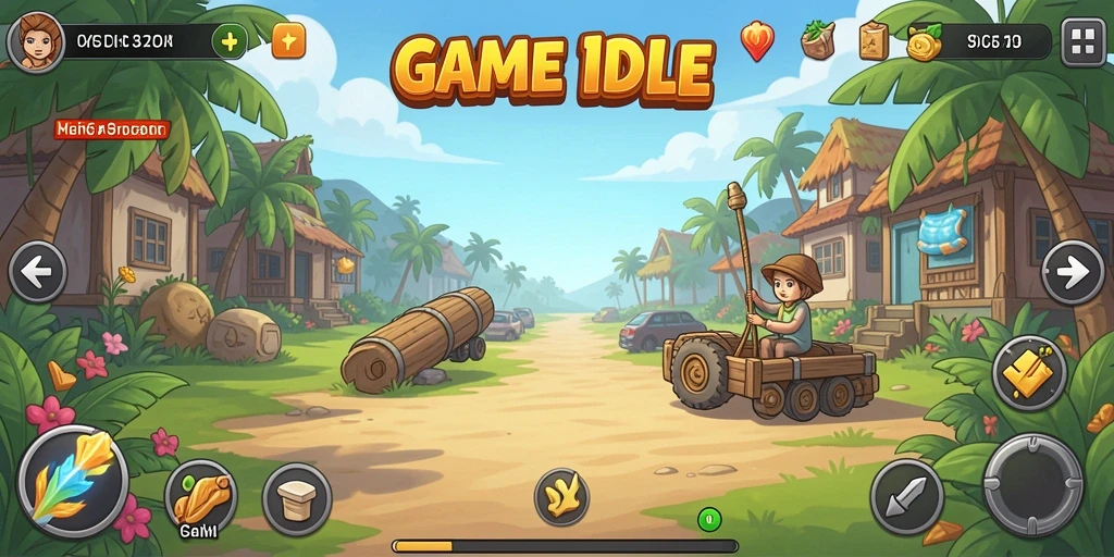 Tampilan gameplay V07 yang menarik dengan karakter berbasis Idle.