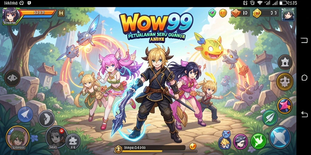 Tampilan gameplay WOW99 yang penuh warna dan dinamis.