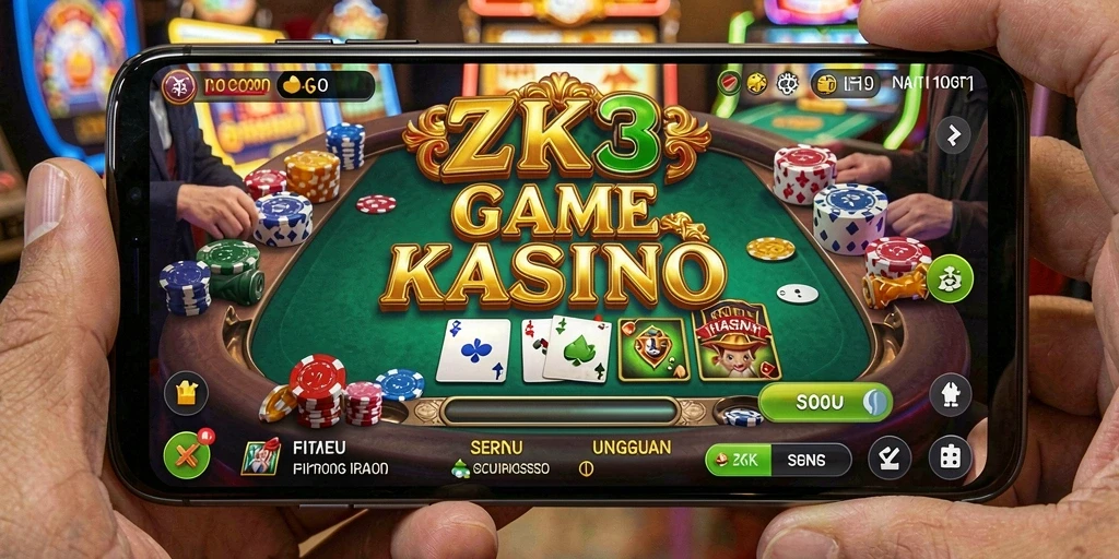 Tangkapan layar ZK3 menampilkan permainan kasino yang mendebarkan.