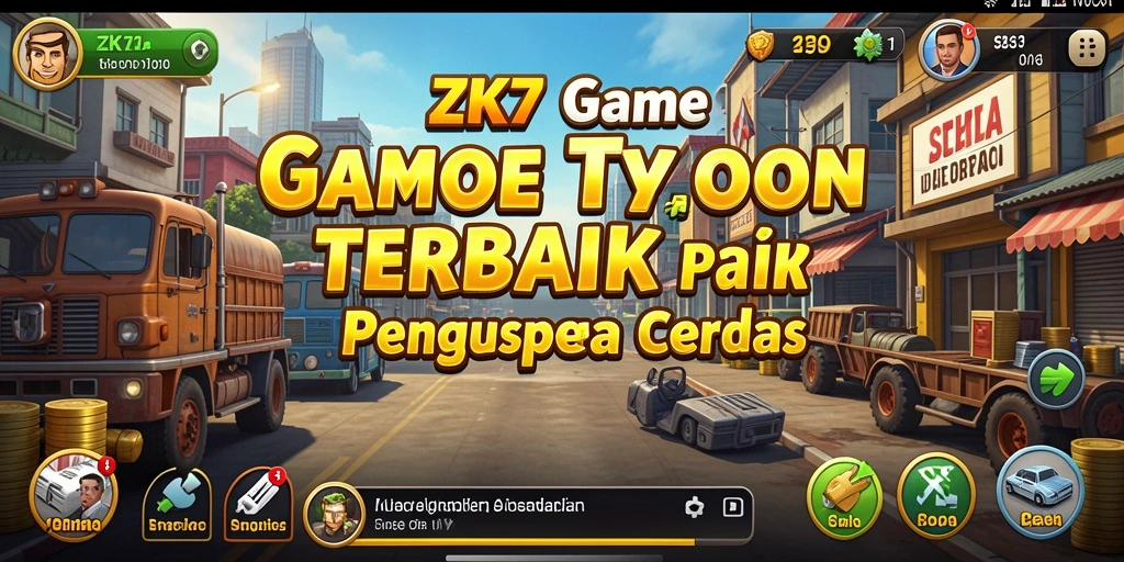 Tampilan menarik gameplay ZK7 dengan elemen Tycoon yang mendalam.