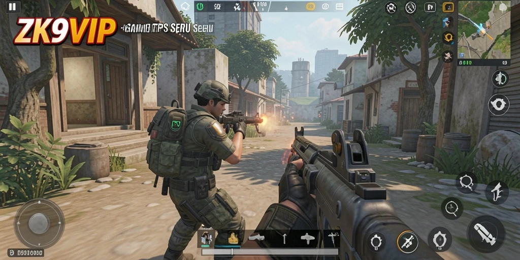 Tampilan gameplay menegangkan dalam ZK9VIP yang penuh aksi.